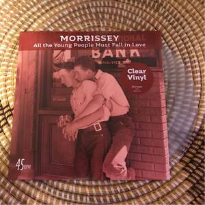 Morrissey Clear Vinyl 7inch Все молодые люди должны влюбиться в Smith Morrisy