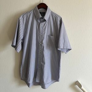 (美品)REGAL半袖シャツ＊形状安定 LL 綿　ボタンダウンシャツ