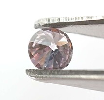 天然 0.101 ct ピンク ダイヤモンド Natural untreate 0.101ct Fancy Light Purple Pink _画像6