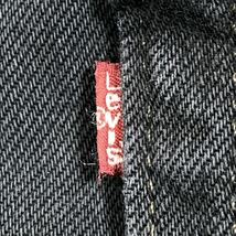 【USA製 後染めブラック】Levi's リーバイス 501 デニムパンツ クロップ丈 黒 W34 米国製_画像6