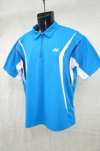 ヨネックス　VERY COOL ブルー　ポロシャツ　O 　中古　美品　テニス　卓球　ベリークール