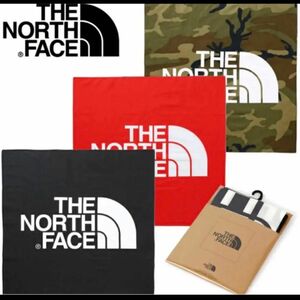 THE NORTH FACE ザノースフェイス　バンダナ　白地に赤字