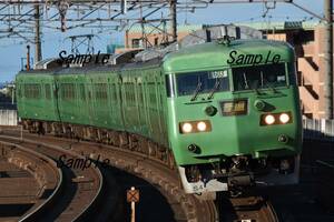 【鉄道写真】JR西日本 117系京都車 S4編成　＠大津京　L版　(商品番号215)