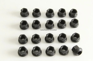 #* [ new goods ] black spherical surface wheel nut M14 pitch 1.5 penetrate type 20 piece [ lamp shape nut black color ] Porsche * Honda etc. 