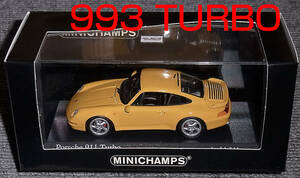 1/43 ポルシェ911 (993) ターボ イエロー 1995 TURBO PORSCHE