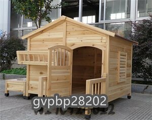 新品 犬舎 犬小屋 屋外ハウス 窓付き 風通し ウッディ犬舎ペットゲージ 杉木製 ドッグパーク 外飼い お庭用 型犬 中型犬 室外 ペット用品