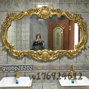 高級感満載！壁掛け鏡 大きいサイズ 78x116cm アンティーク調 珍しい☆高品質 壁掛け 壁掛けミラー ウォールミラー