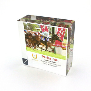 匿名送料無料★Daring Tact 競馬 アクリルオブジェ☆デアリングタクト 第81回 オークス GⅠ 優勝 松山弘平 即決！JRA 東京競馬場 2020.5.24