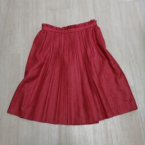 【美品】Aquagirl アクアガール ギャザースカート 38 オレンジ?