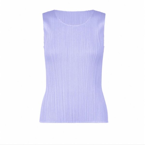 プリーツプリーズ タンクトップ JK141 サイズ3 LIGHT BLUE ISSEY MIYAKE