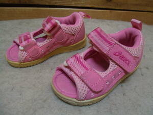  бесплатная доставка по всей стране Asics ASICS ребенок Kids baby девочка розовый цвет сандалии обувь 13cm