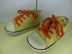  nationwide free shipping Converse CONVERSE all Star child shoes Kids baby yellow color orange rubber cord zipper attaching sneakers shoes 13cmEE