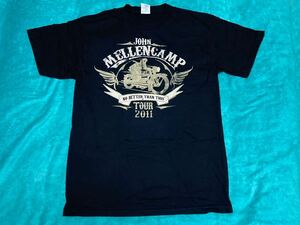 JOHN MELLENCAMP ジョン・メレンキャンプ Tシャツ M バンドT ロックT 2011 ツアーT Scarecrow American Fool Lonesome Jubilee