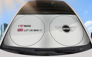 ◆新品◆MINI ミニ ロゴ フロントサンシェード 車用サンシェード 日よけ フロントカバー ガラスカバー◆折りたたみ式◆収納袋付◆