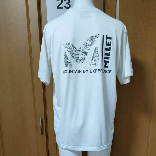 ミレー半袖ＴシャツXL　ホワイト　吸汗速乾ポリエステルス素材　MOUNTAIN BY EXPERIENCE MILLET