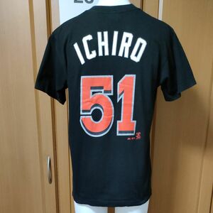 イチロー51半袖ＴシャツM　ブラック　マイアミマーリンズ　マジェスティック正規品　MLB　Mahestic　ICHIRO　メジャー