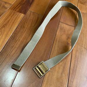 沖縄 米軍放出品 VANGUARD BELT ベルト バックル オシャレ 作業用 コヨーテ 108cm (管理番号 N243)