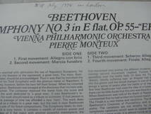 英デッカ盤モントゥーがウィーンフィルと残したベートーヴェン交響曲第３番エロイカ・1962年のステレオ録音が貴重彼はこの２年後に没します_画像3