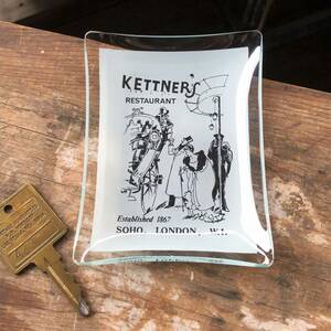 即決価格 KETTNER'S ロンドン レストラン ヴィンテージ アシュトレイ 灰皿 / カフェ バー ガレージ インテリア アクセサリー 雑貨