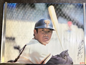 『当時物 野球・巨人　張本勲　印刷サイン ポスター　読売ジャイアンツ』