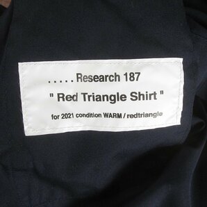 LSH3983 MOUNTAIN RESEARCH マウンテンリサーチ R-187 RED TRIANGLE SHIRT 半袖ボタンダウンシャツ XXL 未使用 ネイビーの画像3