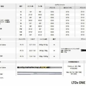 定価116000円 コブラ LTDx ONE LENGTH アイアンセット P-6 5本セット N.S.PRO 950GH フレックス(S) 新品未使用品の画像7