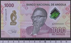 外国紙幣 アンゴラ 2020年 未使用 1000クワンザ ポリマー