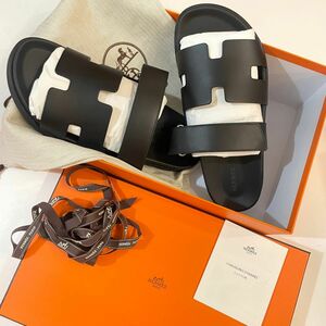 エルメスHERMES　シプレ メンズサンダル　Noir ブラック41 店頭完売