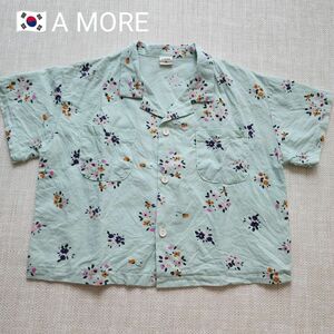 amore xs 90size 100size アロハシャツ ハワイアンシャツ 韓国子供服