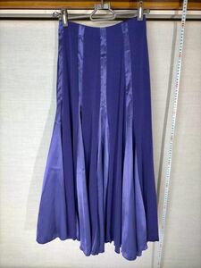 D001　ドレススカート　社交ダンス　パーティー　衣装　ブルー系