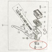 送料無料 ホンダ純正新品 CBX400F CBX550F CBR400F 純正 フロントマスターシリンダー ストップスイッチ ブレーキセンサー BEET 14_画像2