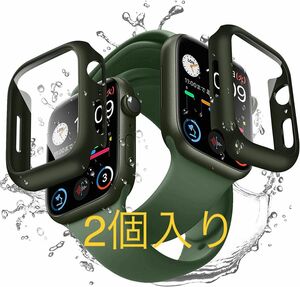 ★2個入り★Apple Watch 9/8/7 アップルウォッチ シリーズ 9/8/7 45mm 用 保護ケース ガラス カバー