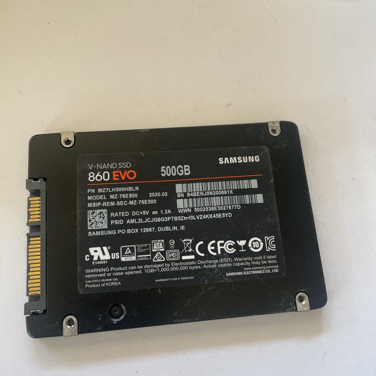 使用3999時間】SAMSUNG V-NAND SSD 860EVO | JChere雅虎拍卖代购