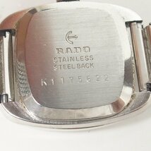 f002 Z1 ラドー RADO モンシェリー Moncherie レディース腕時計 手巻き 2針 スクエア シルバー 稼働品 宅急便コンパクト_画像6