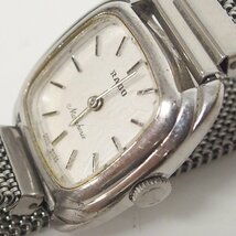 f002 Z1 ラドー RADO モンシェリー Moncherie レディース腕時計 手巻き 2針 スクエア シルバー 稼働品 宅急便コンパクト_画像5