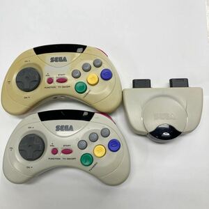 送料無料　SEGA　セガサターン　コードレスパッド　コントローラー　受信機　ワイヤレス　動作確認済み