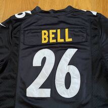 アメリカンフットボール ピッツバーグ スティーラーズ ユニフォーム Nike NFL Pittsburgh Steelers Leveon Bell #26 Jersey Size Youth M_画像8