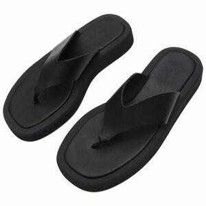 H04113 new goods PADRONE/ leather sandals [ size :41] black PK2308-3204-22C STUDIOUS special order pa draw ne