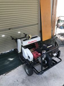 * joint self-propulsion Carry engine set power sprayer VSC3510 power sprayer 4 horse power 2 wheel .. up operation verification ending hose lack of present condition *kamrecy