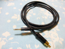 3.5mm4極 (オス Hiby) → RCA (オス) 同軸 デジタル ケーブル MOGAMI 2964 150cm 長め Hiby R6 R6Pro Hugo 等に ( Fiio 延長 対応可_画像1