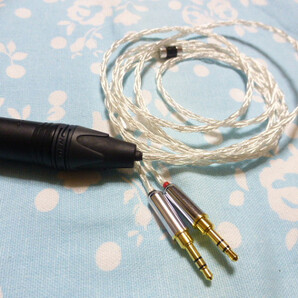 T1 2nd 3rd Z7 Z1R 4N純銀撚り線 + 6N純銀撚り線 八芯 ブレイド編 XLRコネクタ 4ピン 200cm 長め (4.4mm5極 変更可 D8000 Denon JVC WM90-B