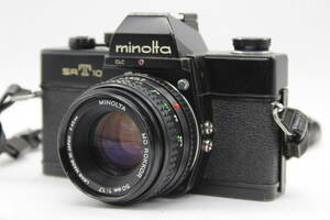 【返品保証】 ミノルタ Minolta SRT101 ブラックボディ MD Rokkor 50mm F1.7 ボディレンズセット C9564