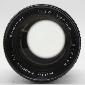 【返品保証】 日東光学 Kominar 135mm F3.5 M42マウント 前後キャップ ケース付き レンズ C9587の画像2