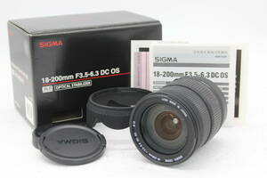 【返品保証】 【元箱付き】シグマ Sigma Zoom 18-200mm F3.5-6.3 DC DS 前後キャップ フード付き キャノンマウント レンズ s85