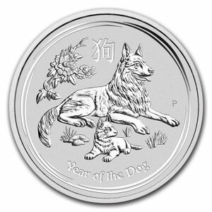 [Гарантия / капсула] 2018 (новый) Австралия "Зодиак Зодиак, собачья год собак" Чистое серебро 1 унция серебряная монета