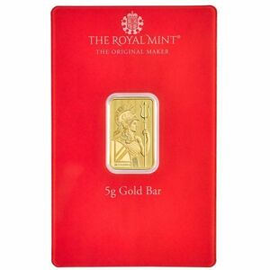 [ written guarantee attaching .] ( new goods ) England [ Britannia henna ] original gold 5 gram bar 