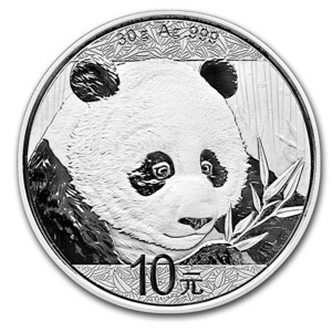 [保証書・カプセル付き] 2018年 (新品) 中国「パンダ」純銀 30グラム 銀貨