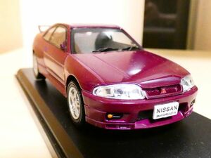 国産名車コレクション 1/43 日産 スカイライン GT-R Ｒ33 1995 パープル ミラー欠品 / アシェット Nissan Skyline GT-R