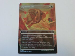 MTG 美品 【過大な贈り物（ボーダーレスFOIL）】 （コモン） 統率者マスターズ CMM 英 1枚迄