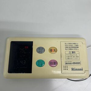 (512) Rinnai リンナイ 給湯器リモコン BC-60V3 有線リモコン 住宅設備 通電確認済み 動作未確認 中古 ジャンク品